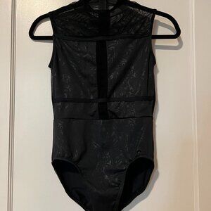 Motion Wear Black mesh cut out Leotard
